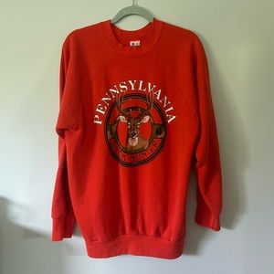 DONATING TOMORROW! Vintage Orange hunt print crewneck!